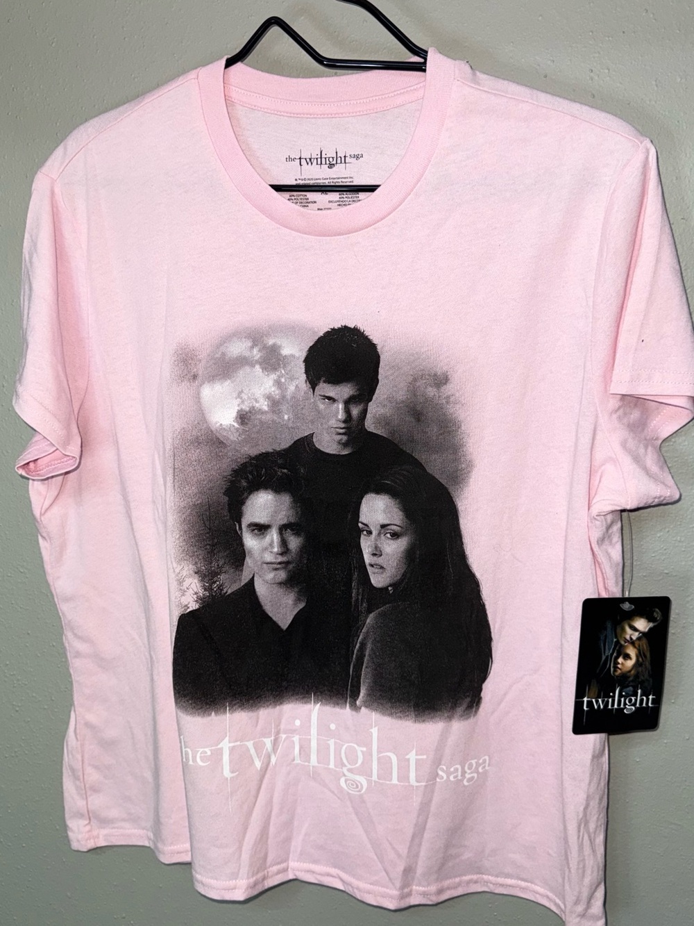 Twilight Saga Pink Graphic Tee - Women Short Sleeve